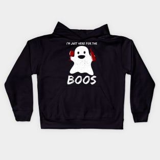 I'm just here for the boos Funny Wine Lover Halloween Kids Hoodie